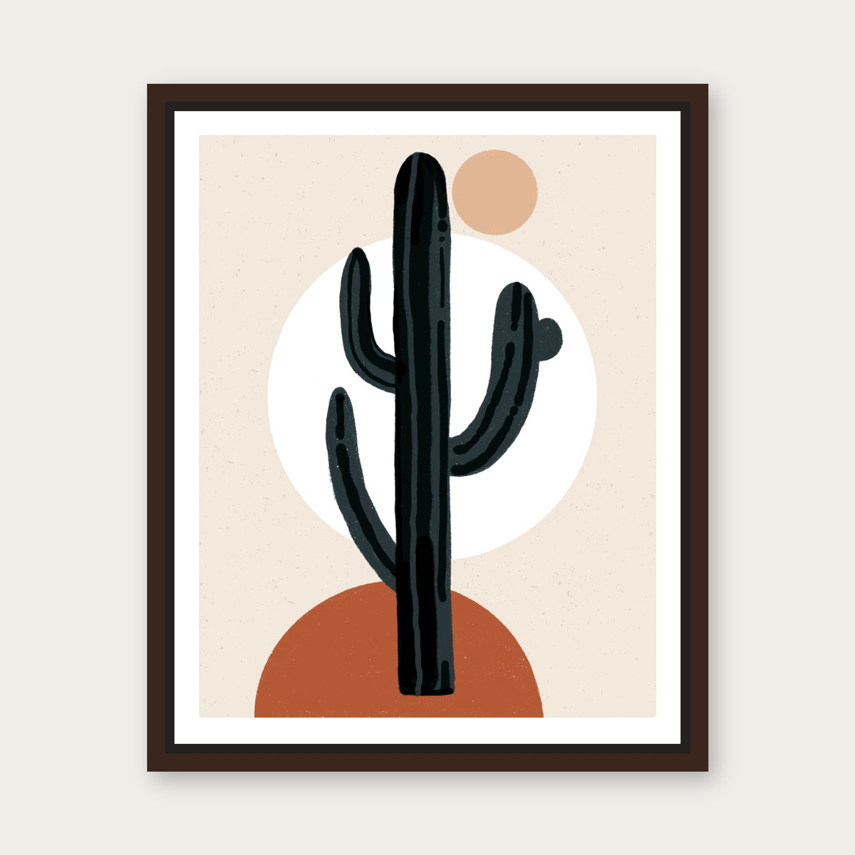 The Rebel 1 Floating Frame Canvas - Espresso floating frame