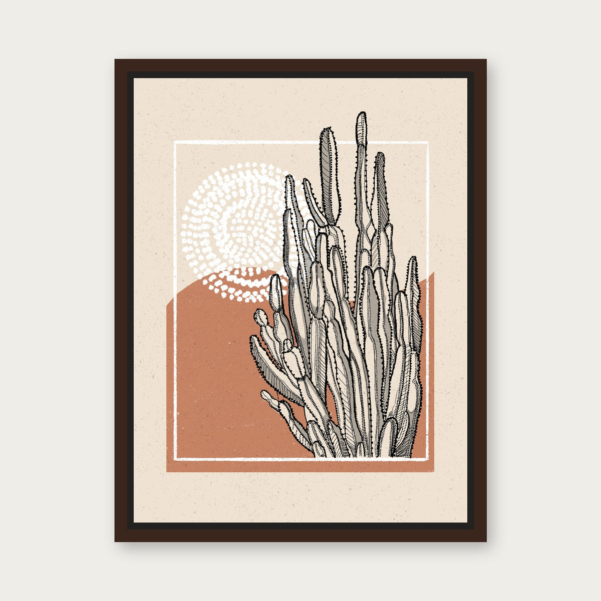 Toffee 1 Floating Frame Canvas - Espresso floating frame