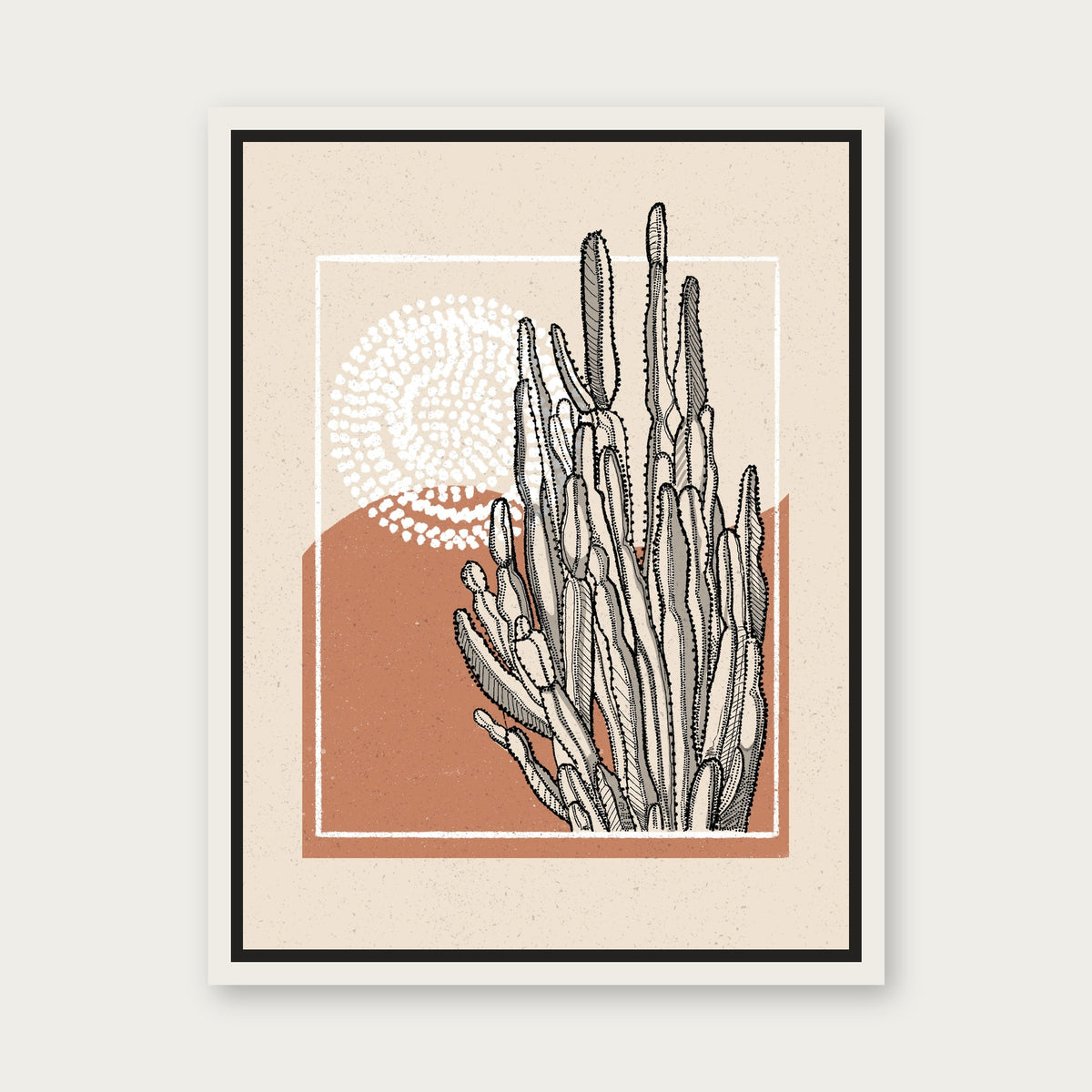 Toffee 1 Floating Frame Canvas - White floating frame