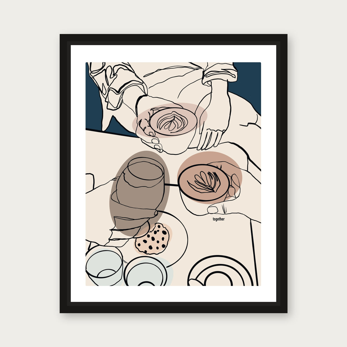 Together Floating Frame Canvas - Black floating frame