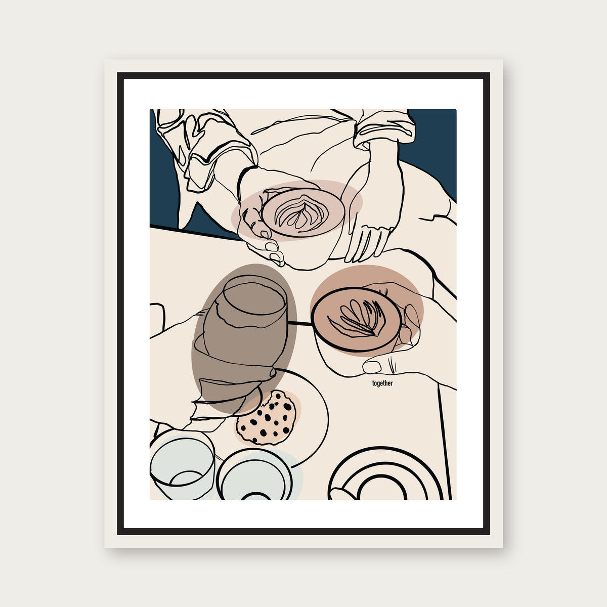 Together Floating Frame Canvas - White floating frame