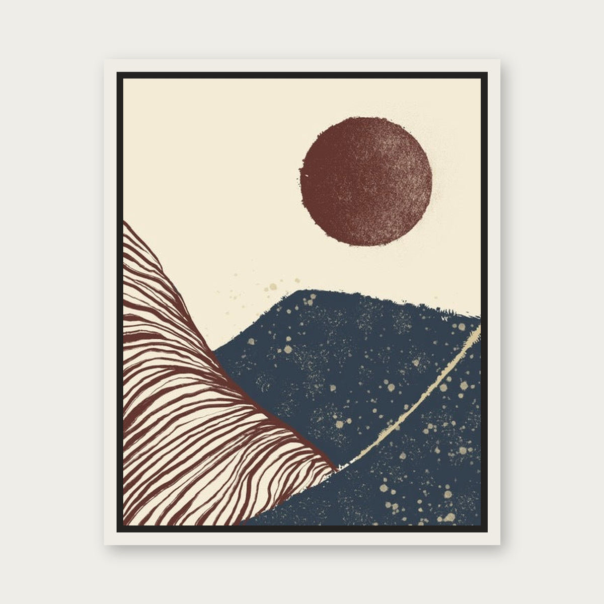 Trail Runner Floating Frame Canvas - White floating frame