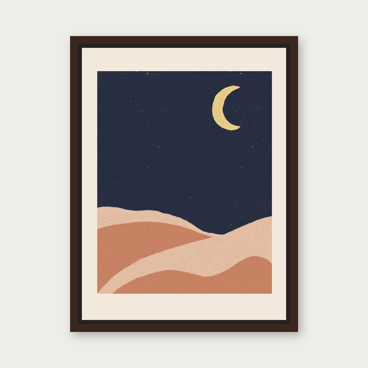 Tunisia 1 Floating Frame Canvas - Espresso floating frame