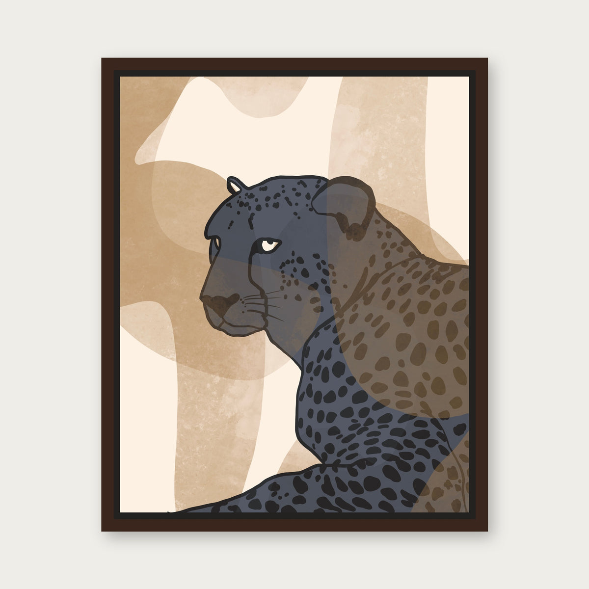 Unbothered Floating Frame Canvas - Espresso floating frame