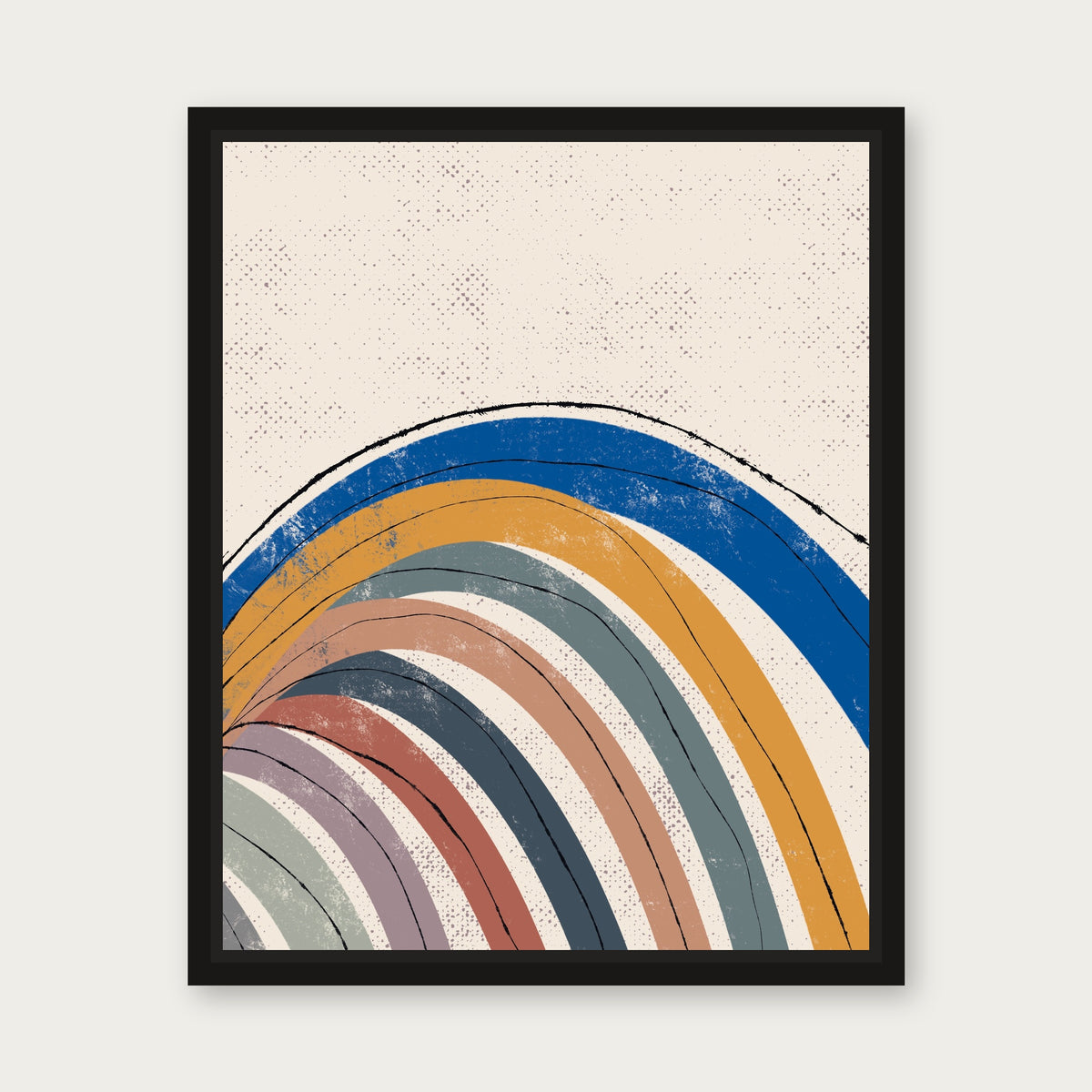 United 1 Floating Frame Canvas - Black floating frame