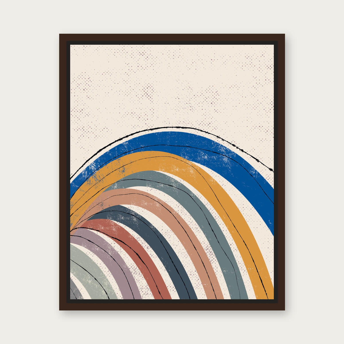 United 1 Floating Frame Canvas - Espresso floating frame