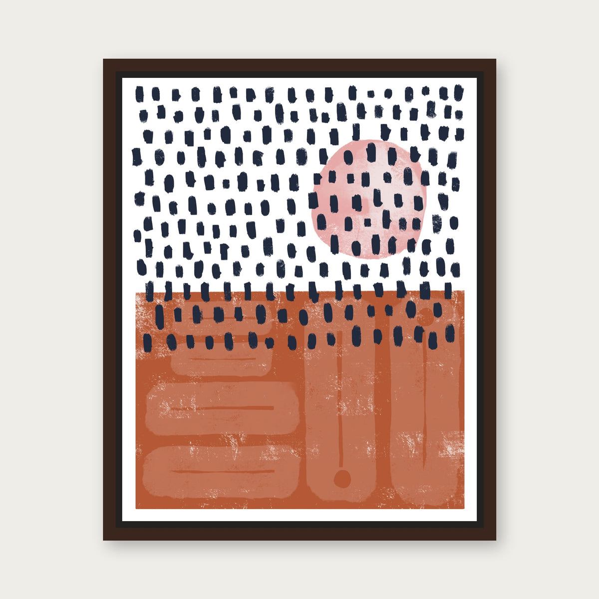 Uplifting 1 Floating Frame Canvas - Espresso floating frame