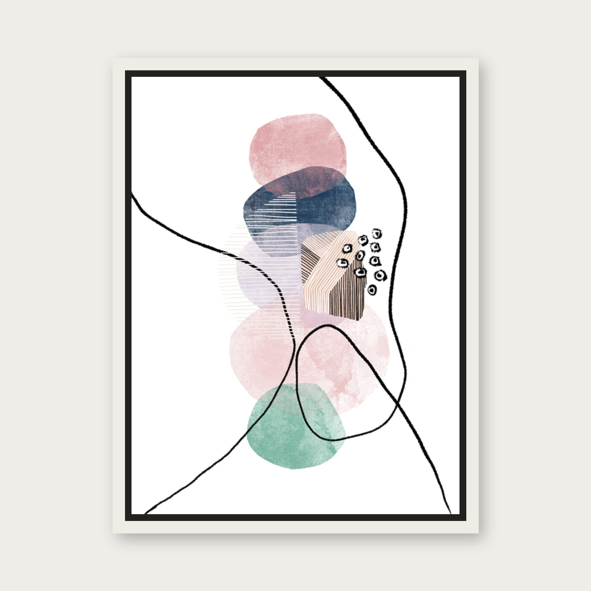 Venice 1 Floating Frame Canvas - White floating frame