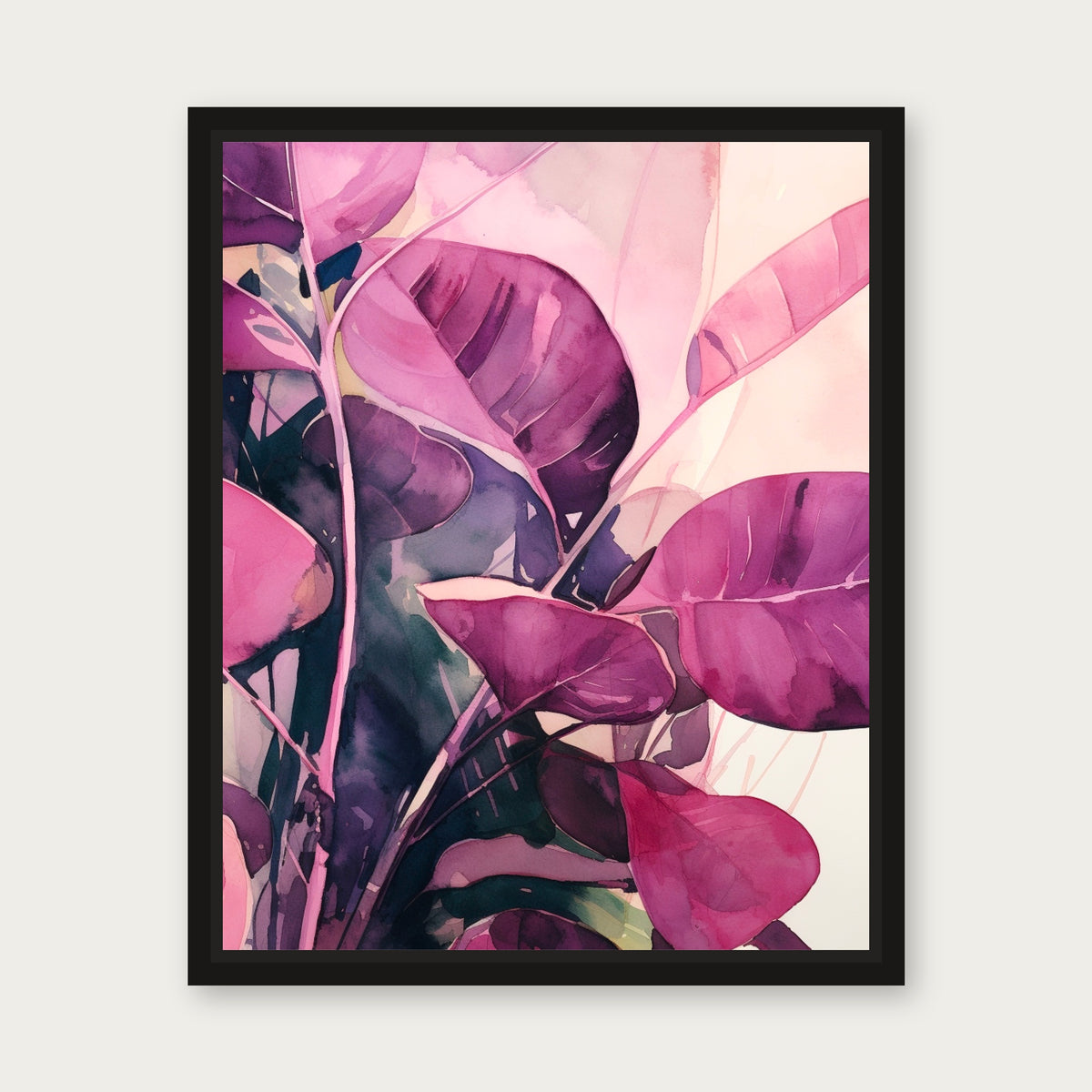 Violet Lover Floating Frame Canvas - Black floating frame