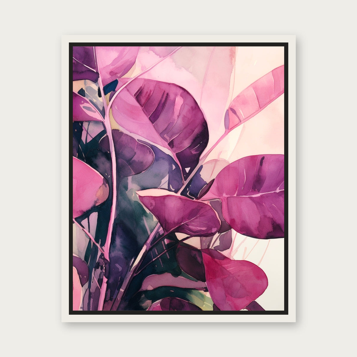 Violet Lover Floating Frame Canvas - White floating frame