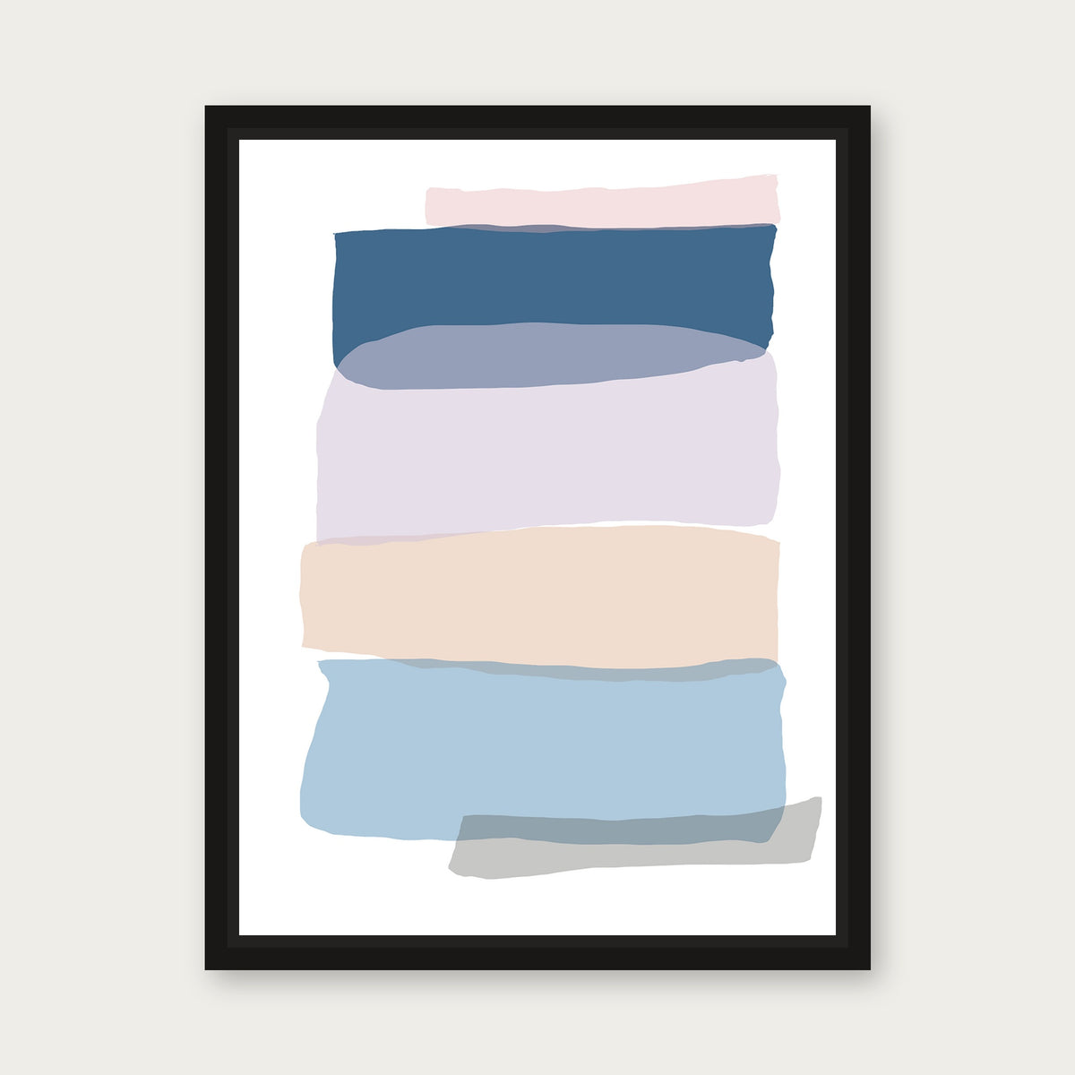 Walk The Line 1 Floating Frame Canvas - Black floating frame