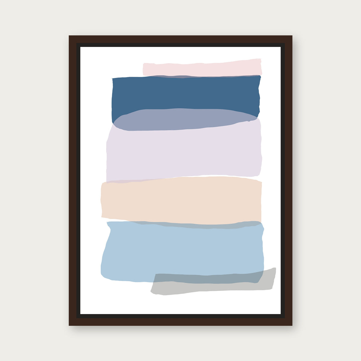 Walk The Line 1 Floating Frame Canvas - Espresso floating frame