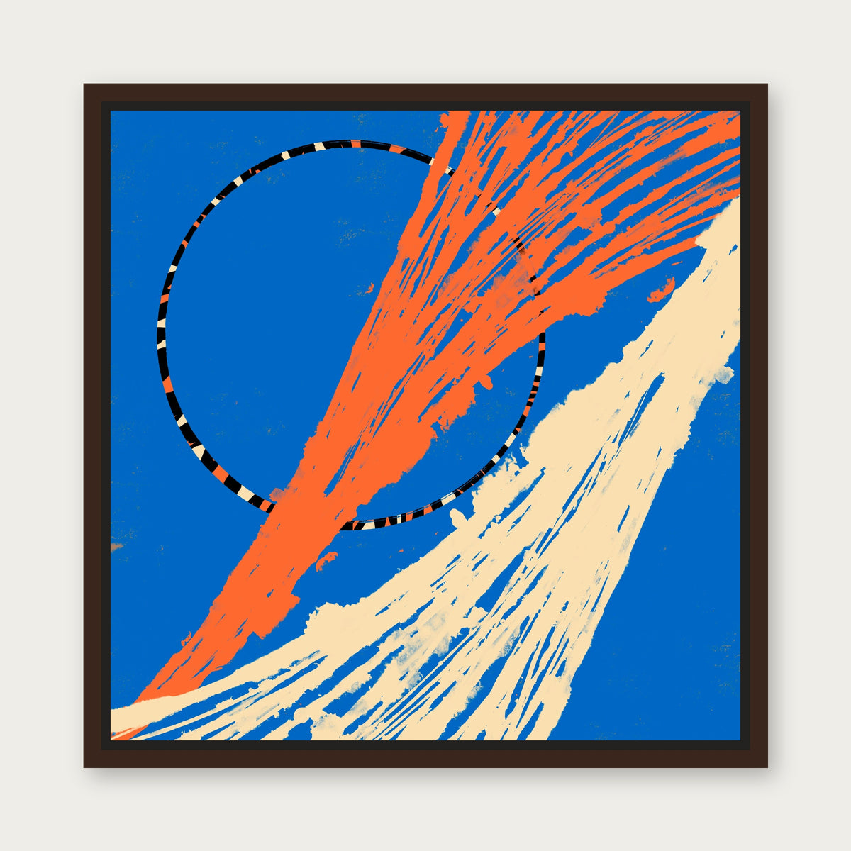 Wavelength Floating Frame Canvas - Espresso floating frame