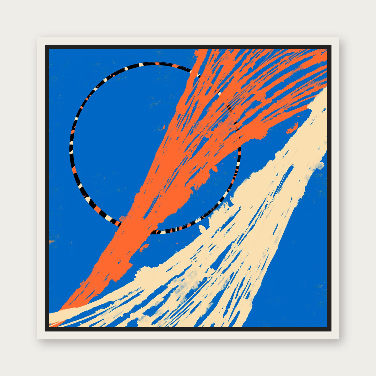 Wavelength Floating Frame Canvas - White floating frame