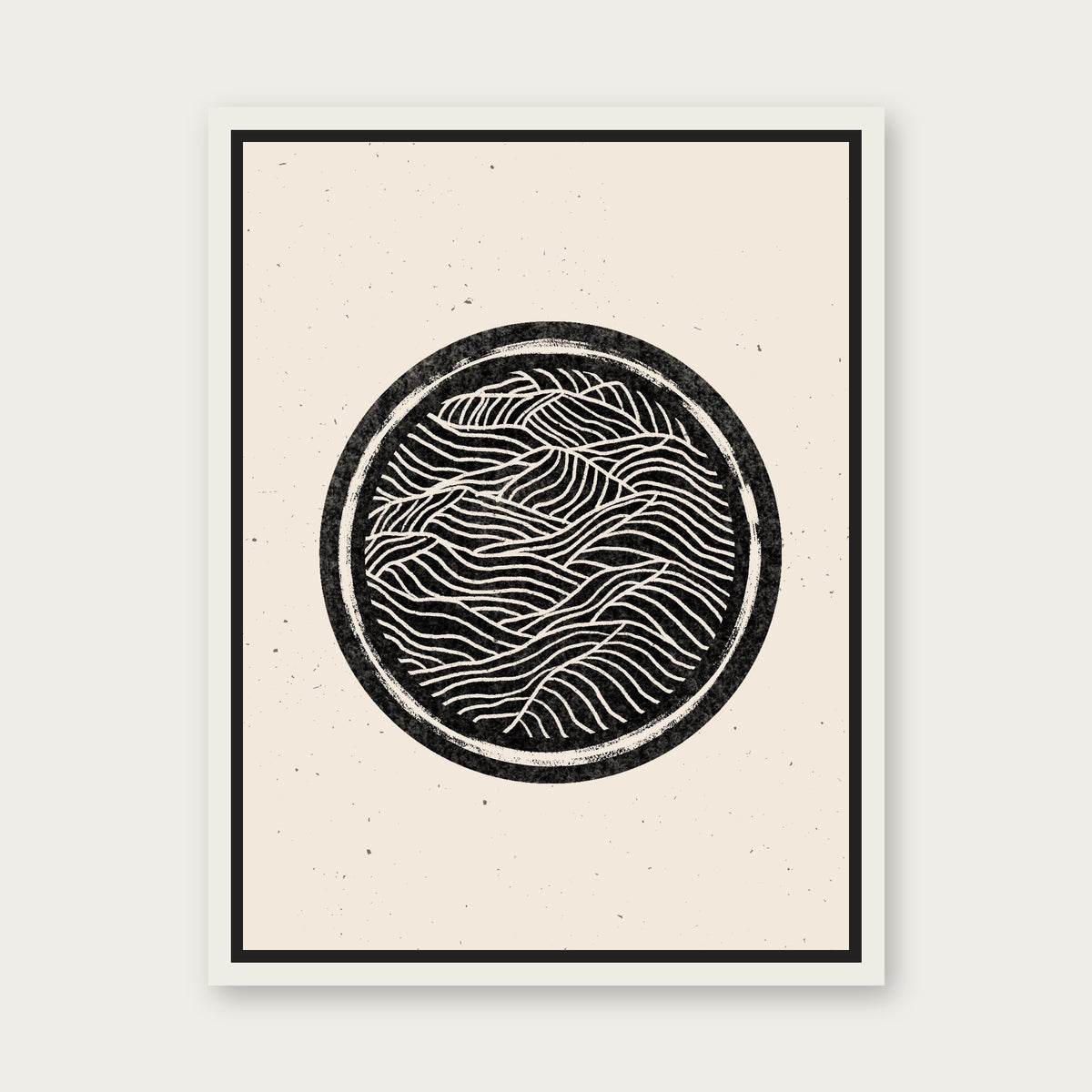 Waves 1 Floating Frame Canvas - White floating frame