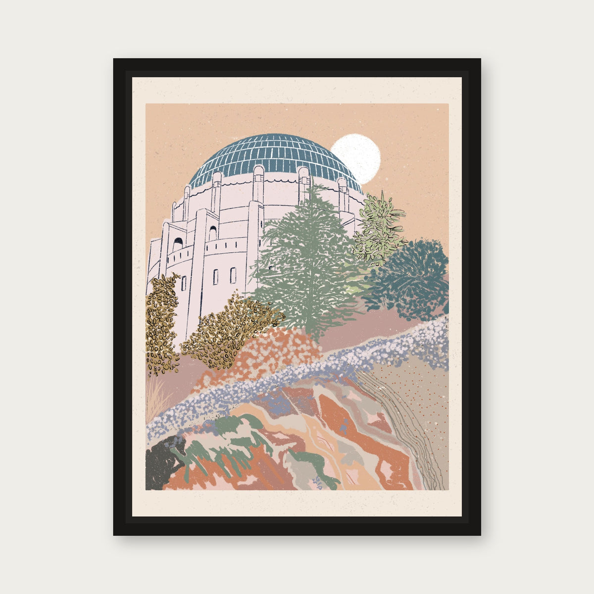 We Love It 1 Floating Frame Canvas - Black floating frame