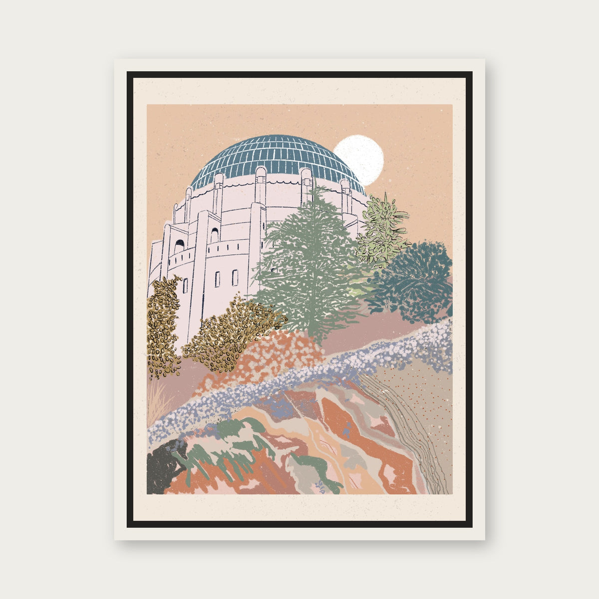 We Love It 1 Floating Frame Canvas - White floating frame