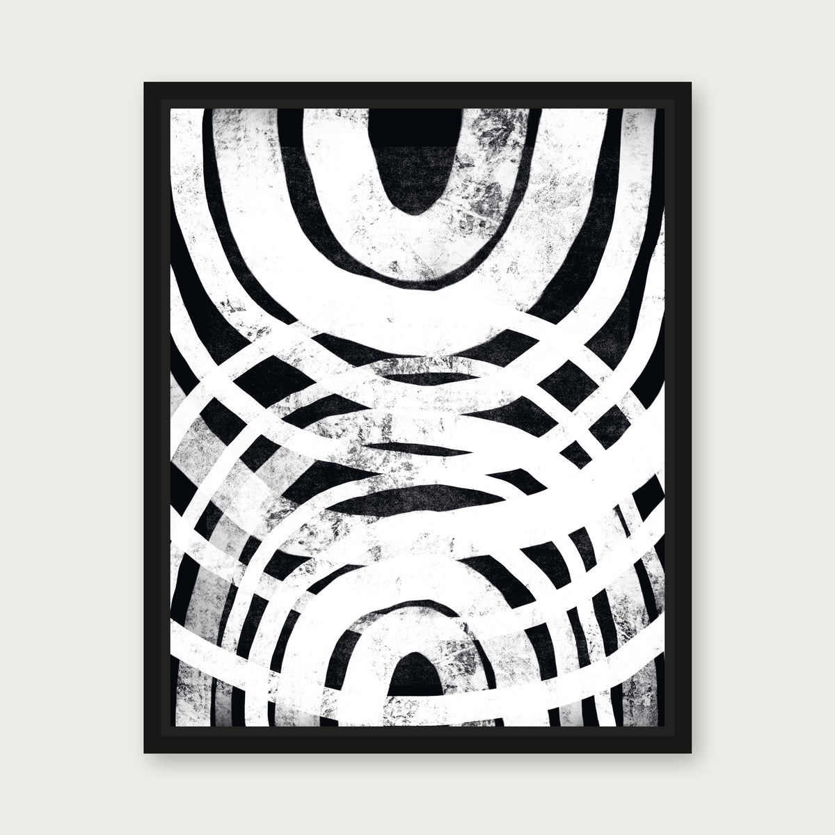 Weaving Floating Frame Canvas - Black floating frame