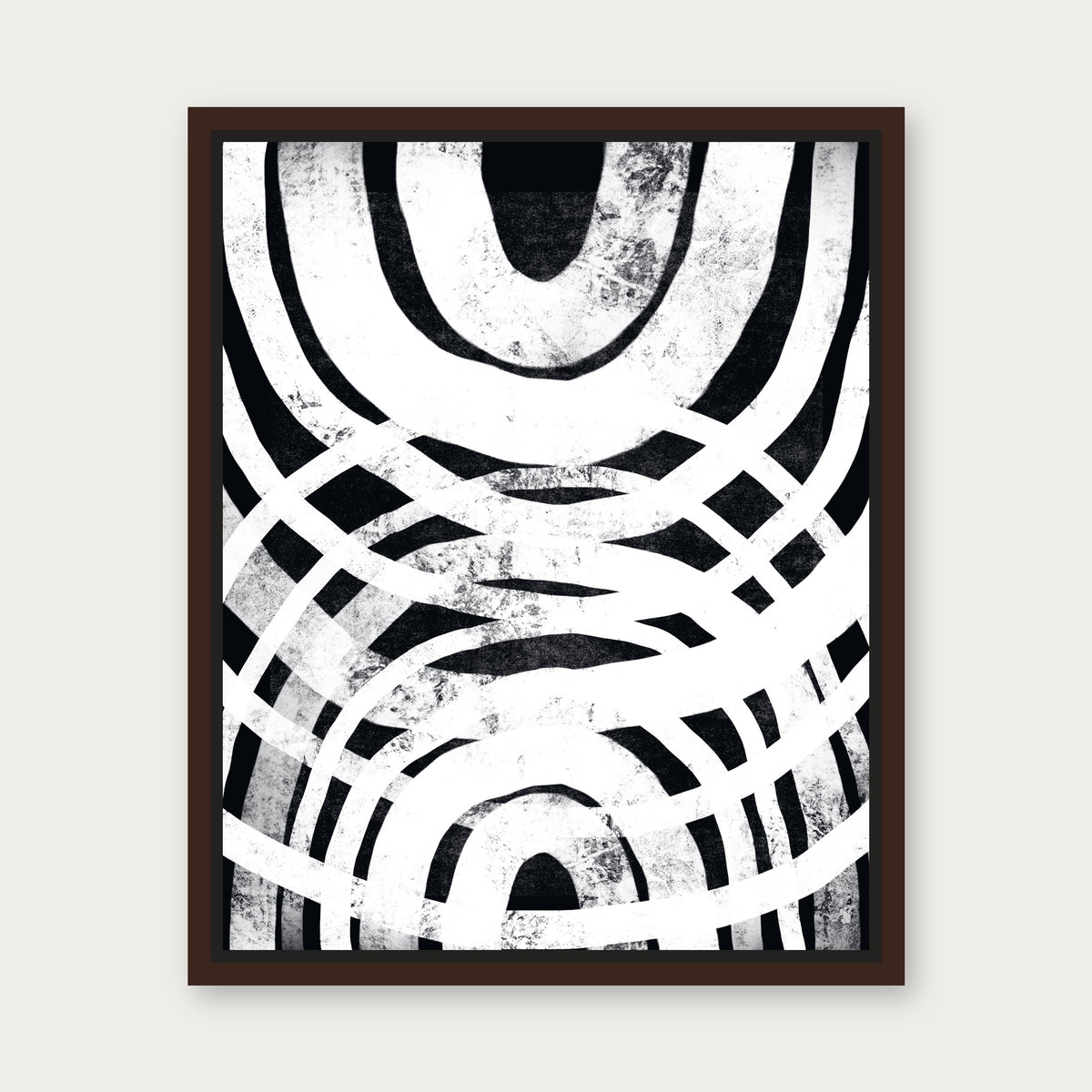 Weaving Floating Frame Canvas - Espresso floating frame