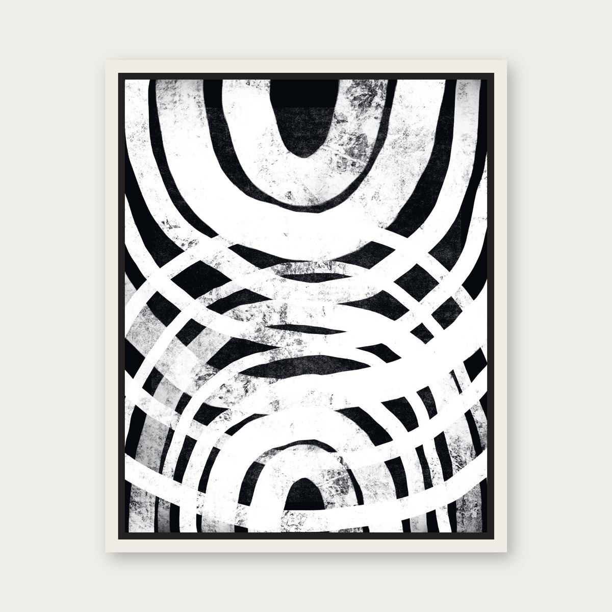 Weaving Floating Frame Canvas - White floating frame