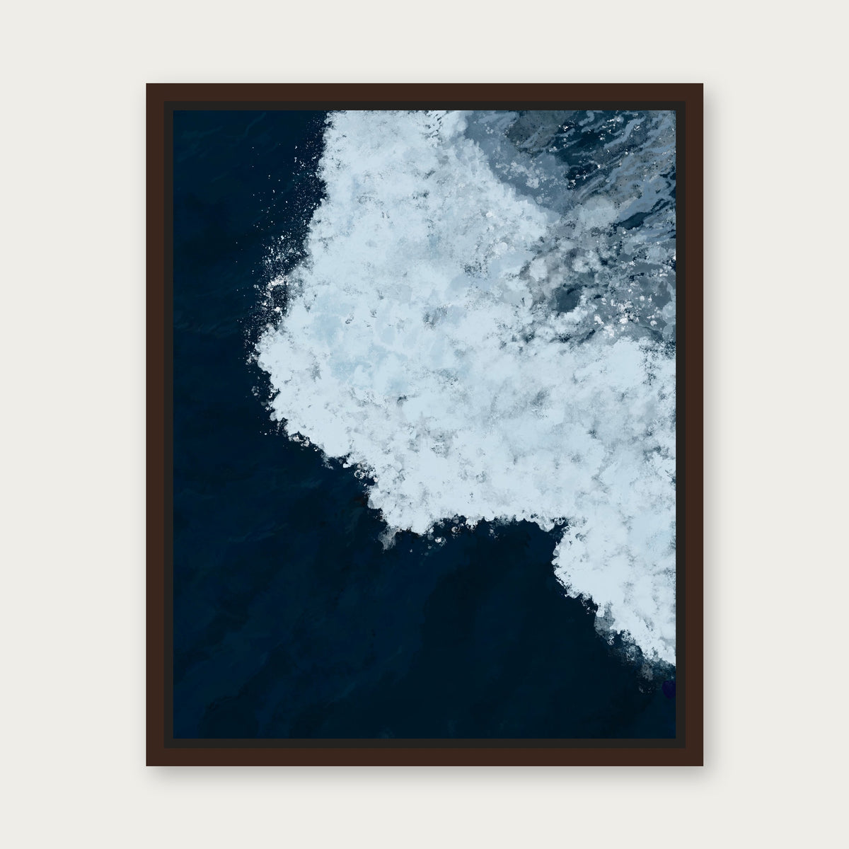 Western Pacific Floating Frame Canvas - Espresso floating frame