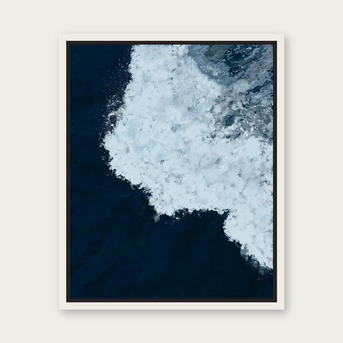 Western Pacific Floating Frame Canvas - White floating frame