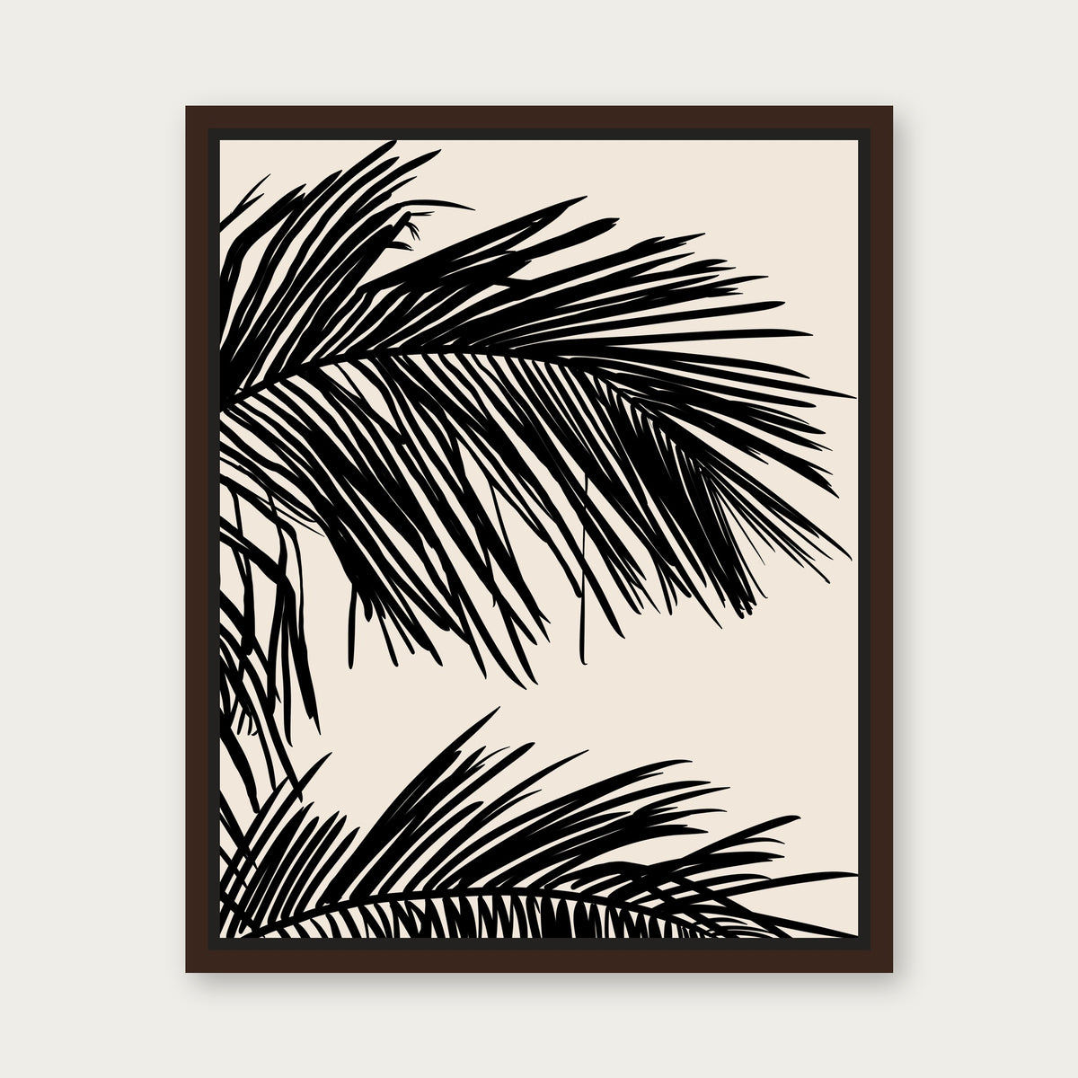 Windy Floating Frame Canvas - Espresso floating frame
