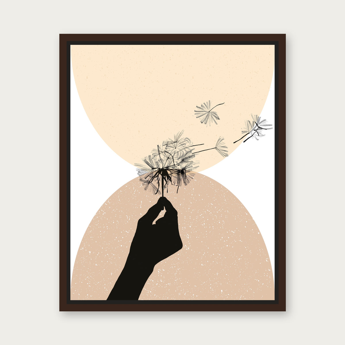Wish Floating Frame Canvas - Espresso floating frame