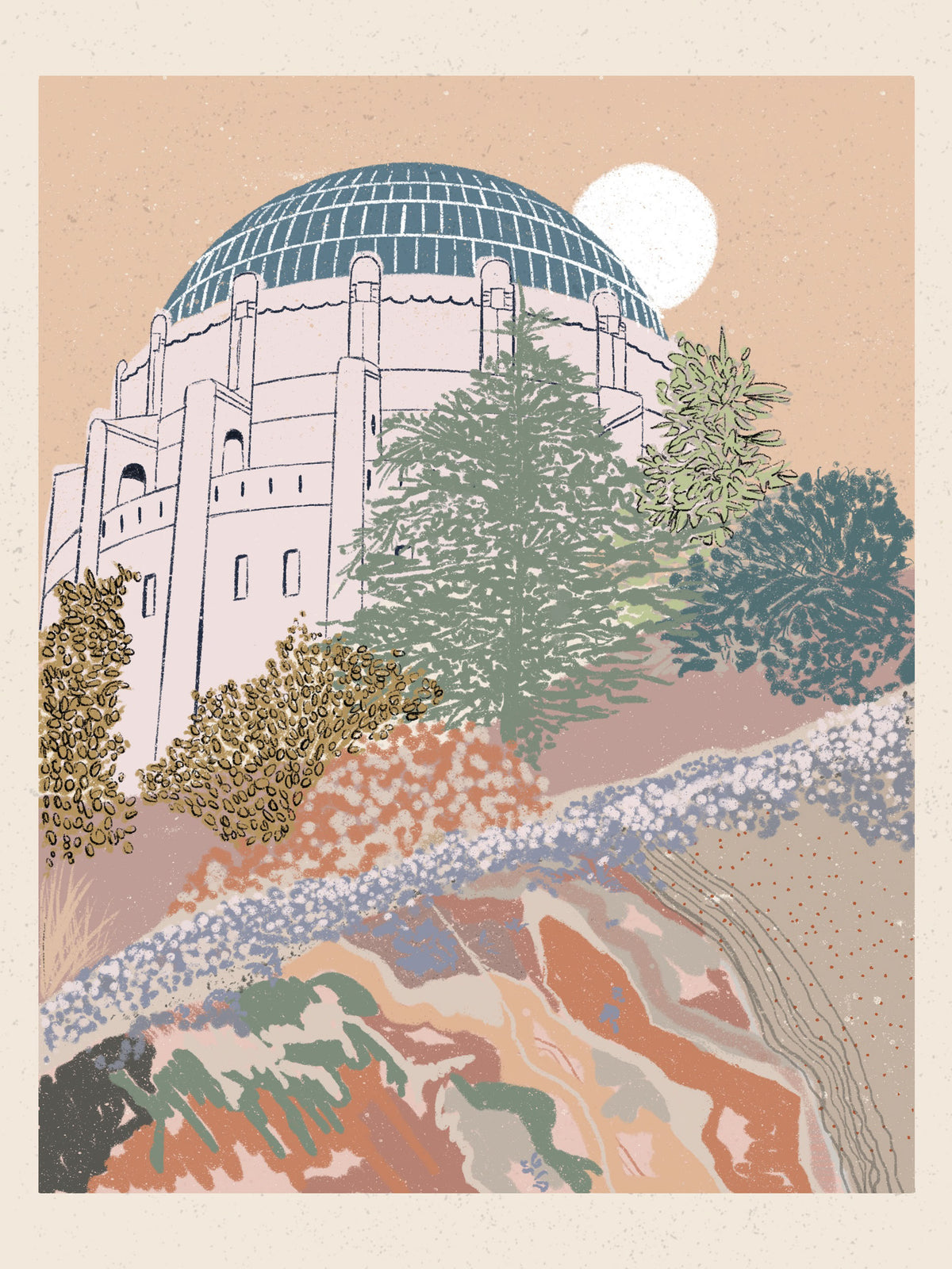 We Love It! (Griffith Observatory) - Floating Frame Canvas