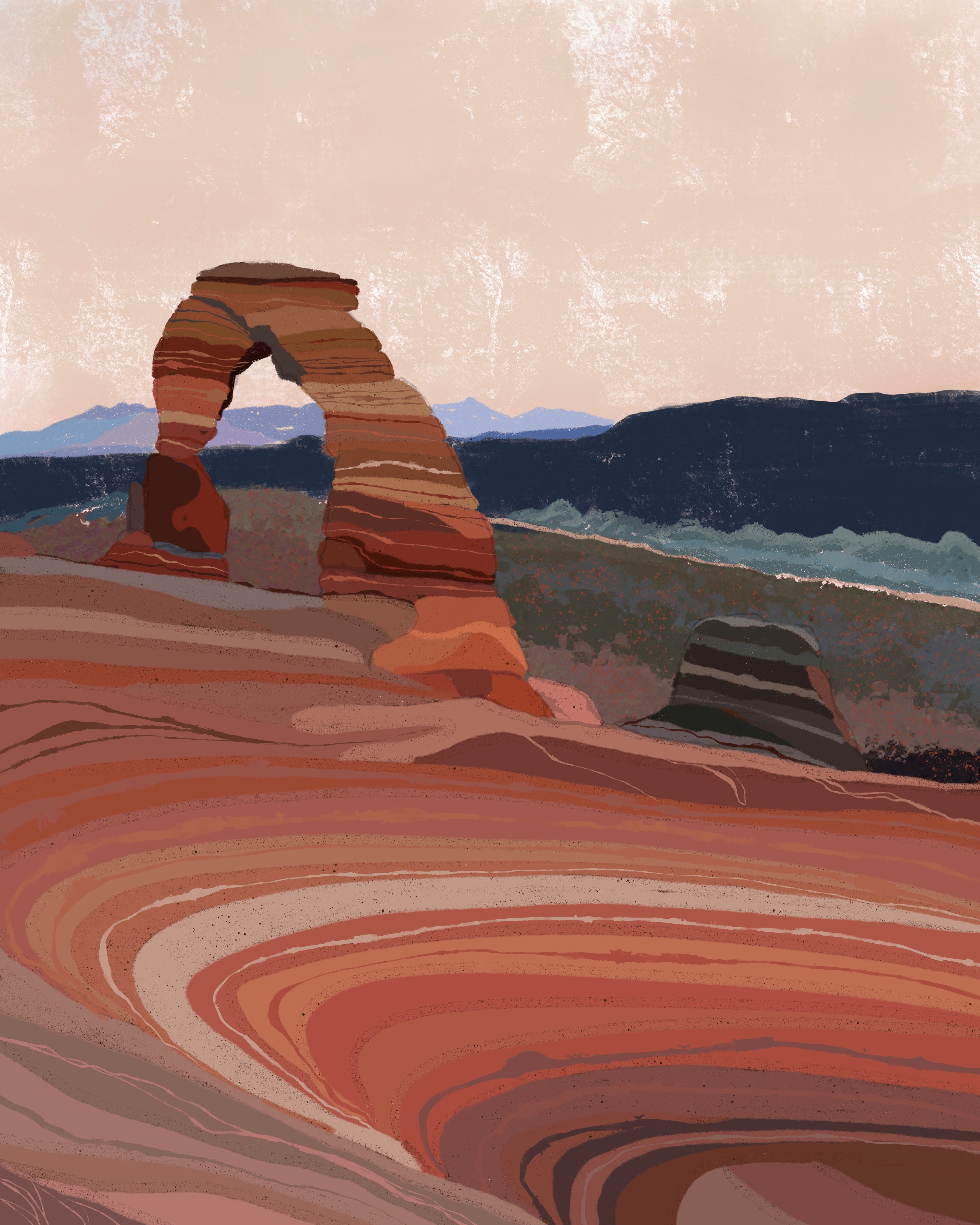 Arch Treeview Arches National Park Delicate Arch